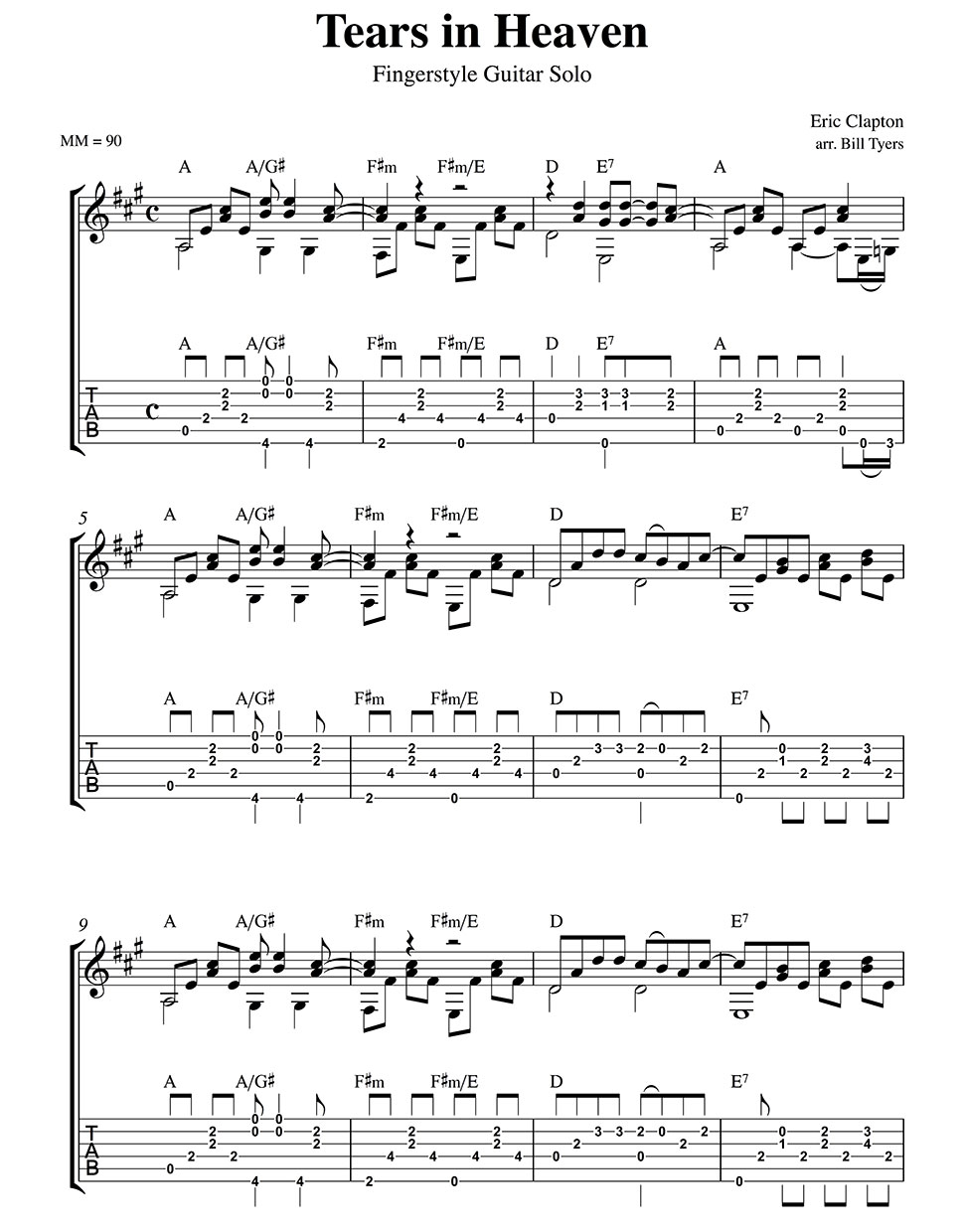Tears in Heaven Guitar Tab Music How To Acoustic - Guitar Music Theory by  Desi Serna